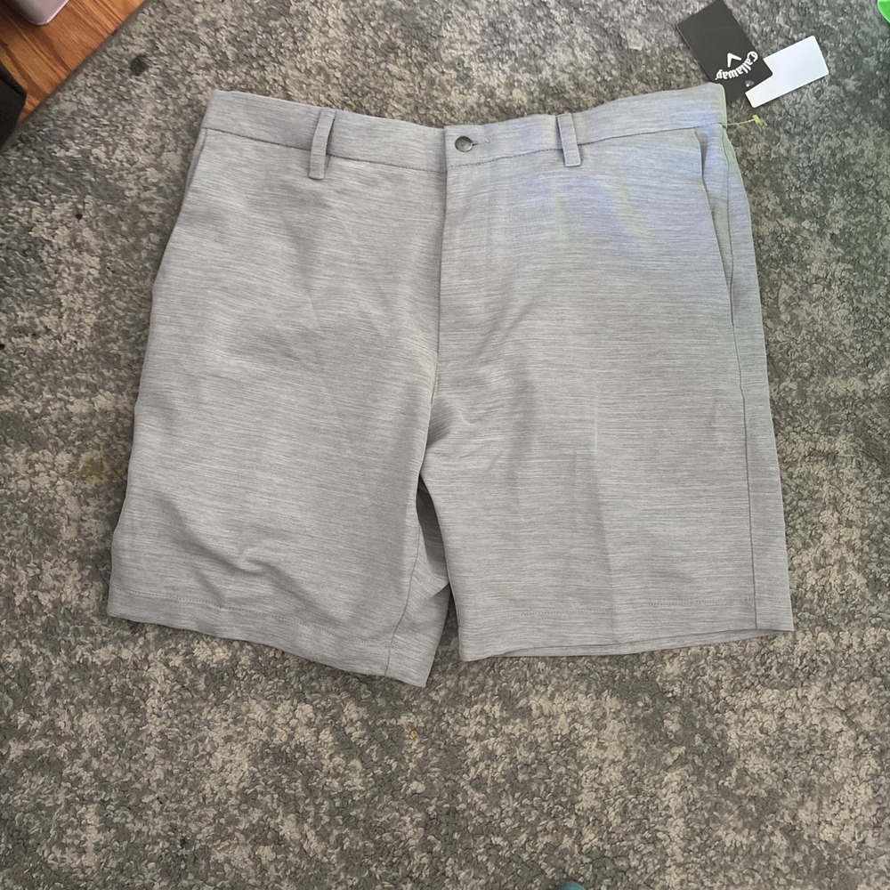 Callaway NWT Mens 38 Golf Shorts Charcoal Gray Stretch Opti-Dri CGBRB010 MSRP$78